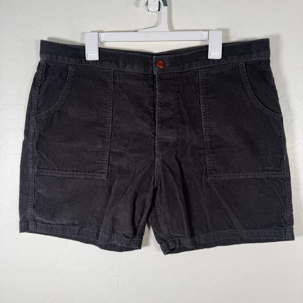 Birdwell Beach Britches Shorts Mens 38 Gray Corduroy Button Fly Shorts Surf